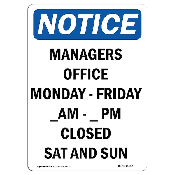 Safety Sign, OSHA Notice, 5" Height, Friday Sign, Portrait, 10PK